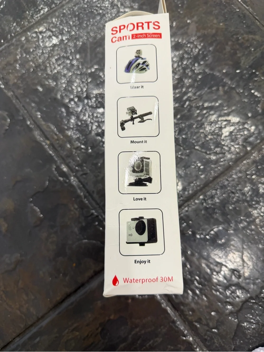 HD 1080P Waterproof Sports Action Camera Gray New in Box